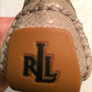 Grey driving moccasins